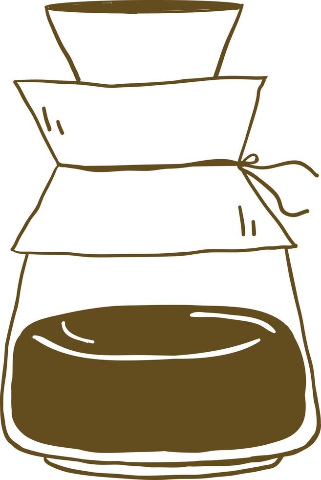 Kettle for coffee or tea. vector