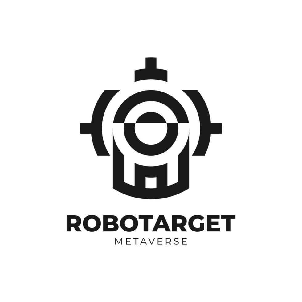 elemento de diseño de logotipo de vector de objetivo electrónico circular de monograma abstracto