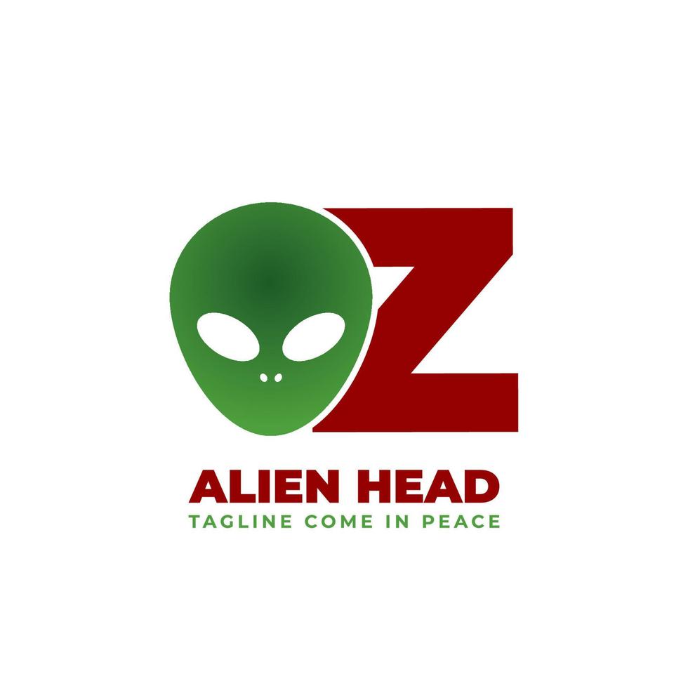 letter Z alien head vector logo design