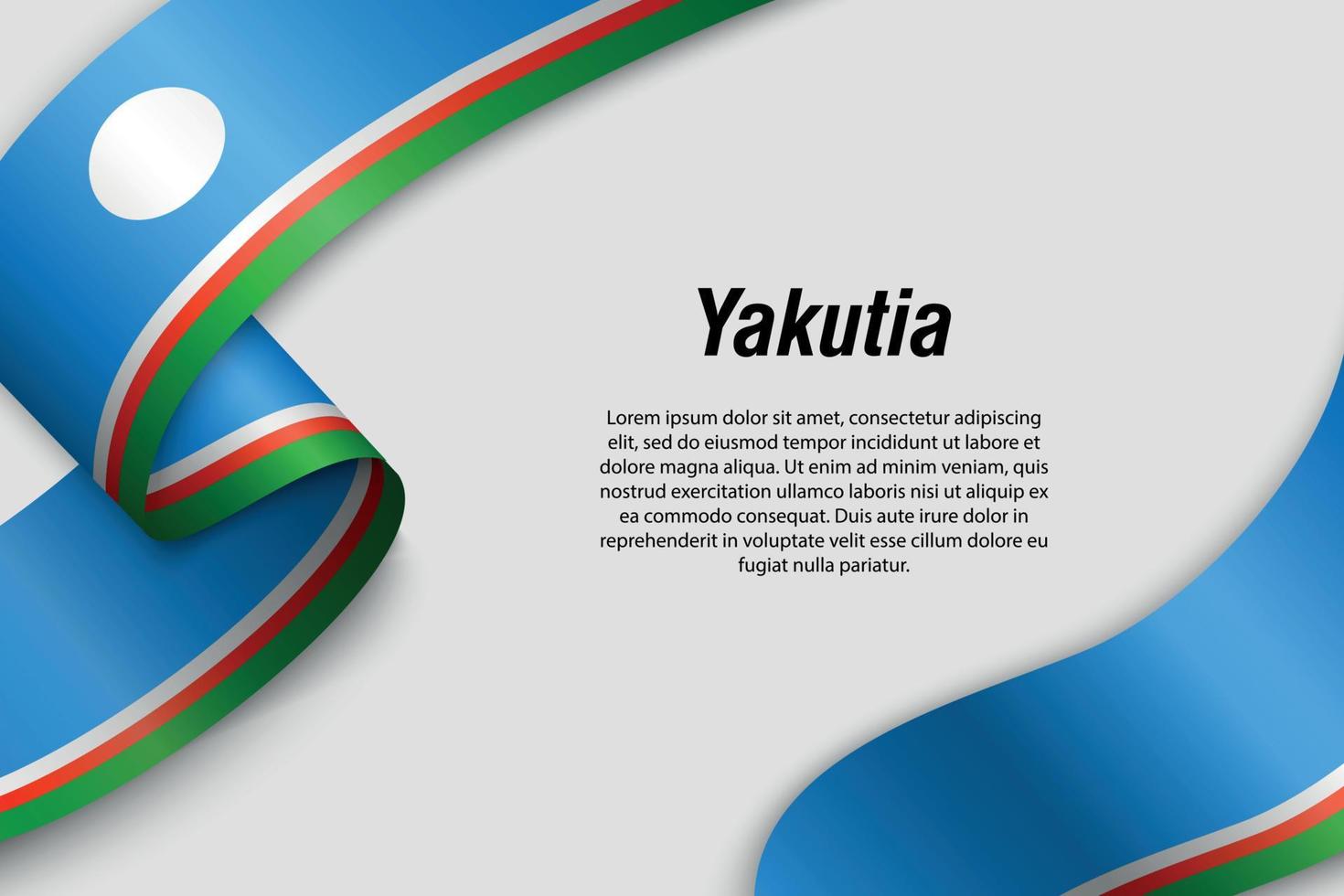 Waving ribbon or banner with flag Region of Russia vector