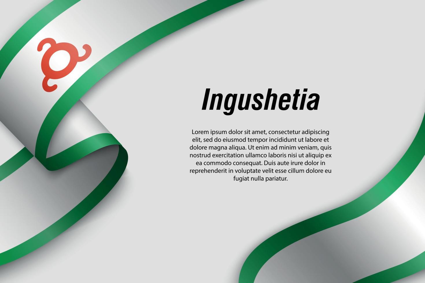 Waving ribbon or banner with flag Region of Russia vector