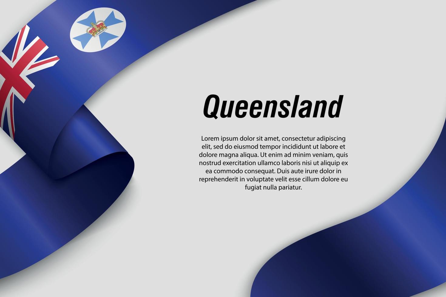 Waving ribbon or banner with flag State of Australia vector