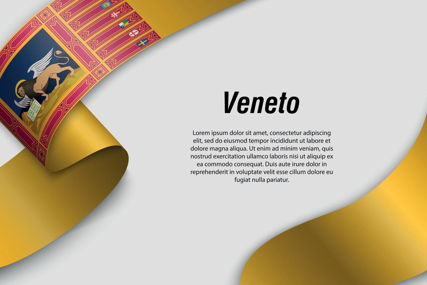 Waving ribbon or banner with flag Region of Italy vector