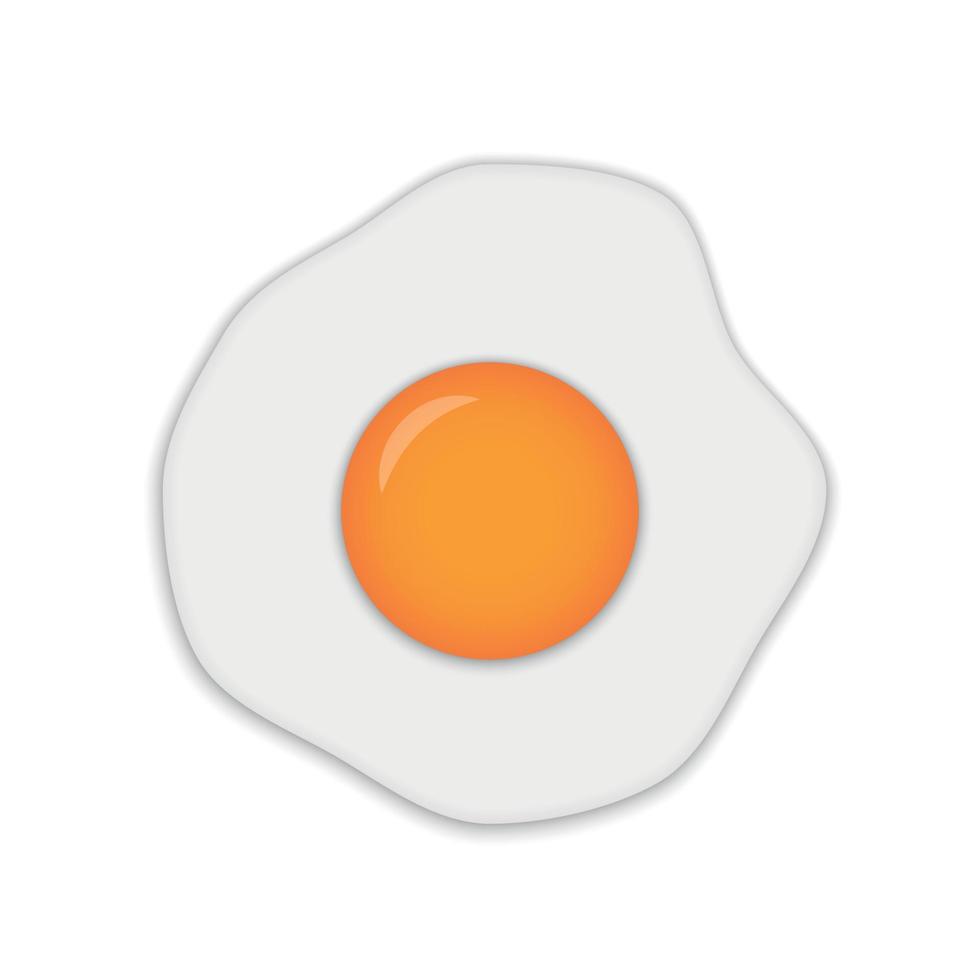 Realistic Fried Egg isolated vector