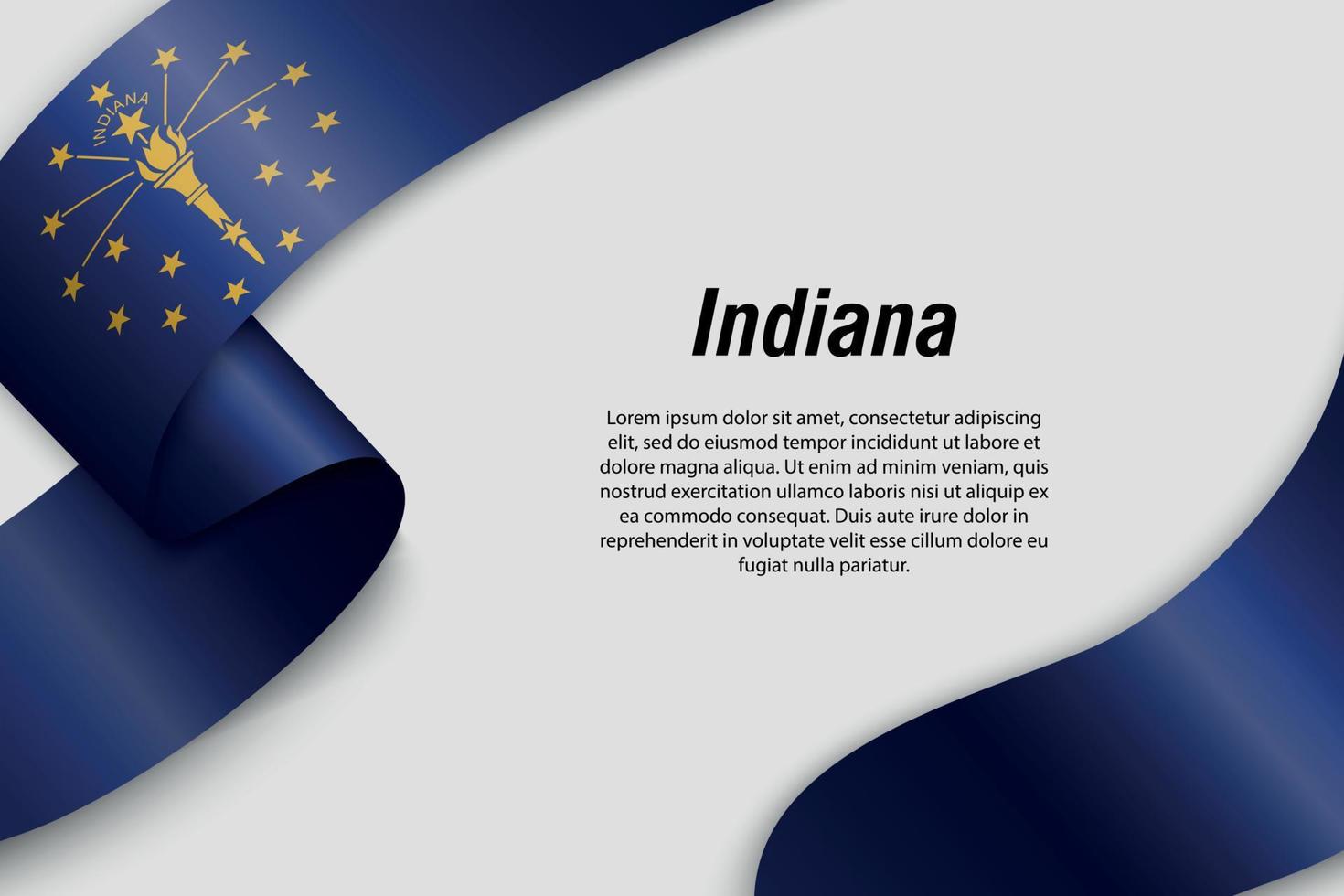 Waving ribbon or banner with flag vector