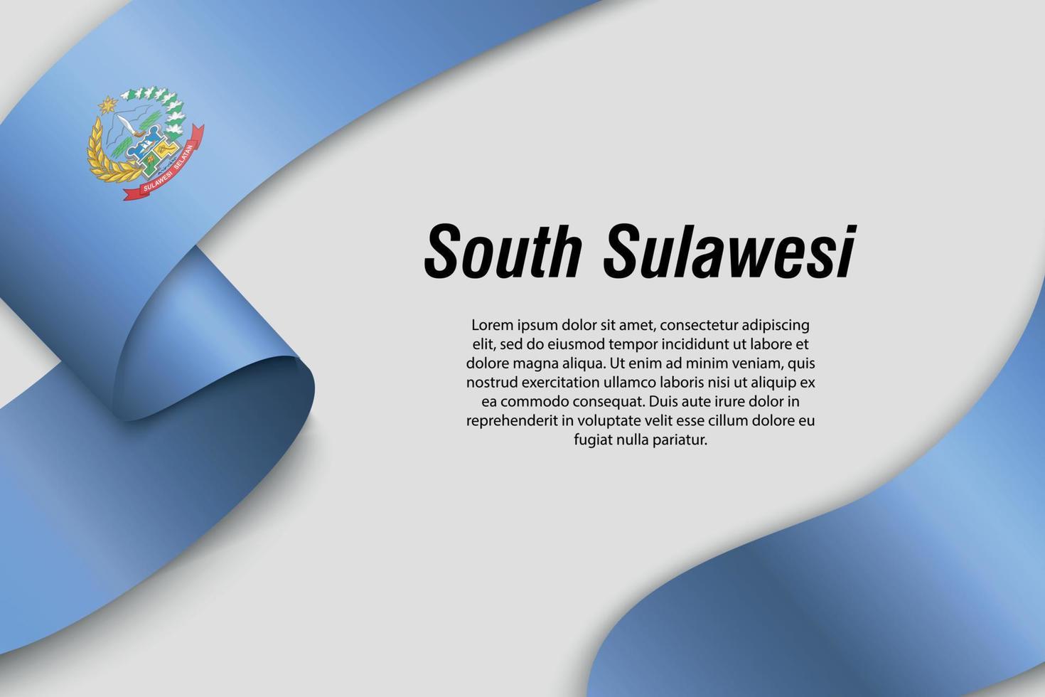 Waving ribbon or banner with flag Province of Indonesia vector