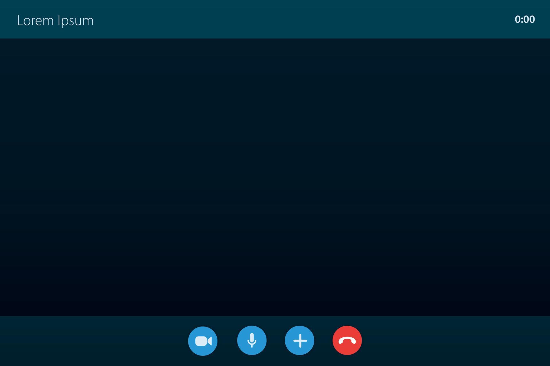 Video call screen template, template for online conference inter ...