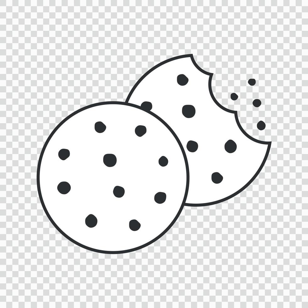 Cookie icon icolated on transparent background, vector