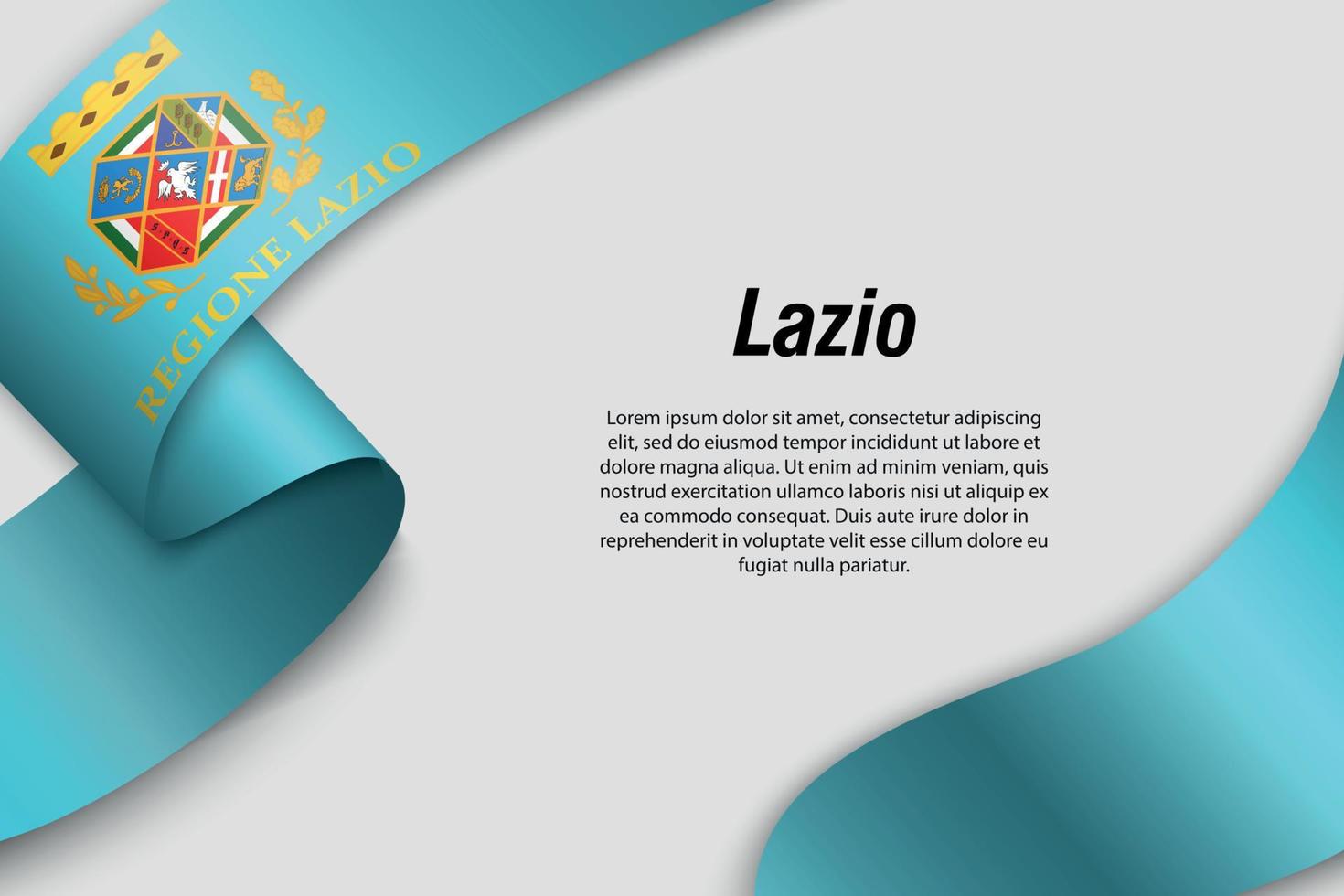 Waving ribbon or banner with flag Region of Italy vector
