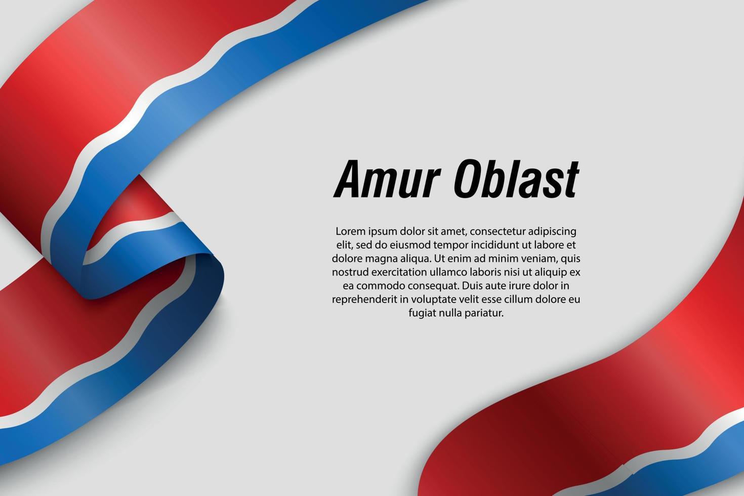 Waving ribbon or banner with flag Region of Russia vector