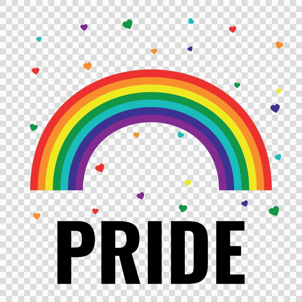 orgullo gay logo con arcoiris vector