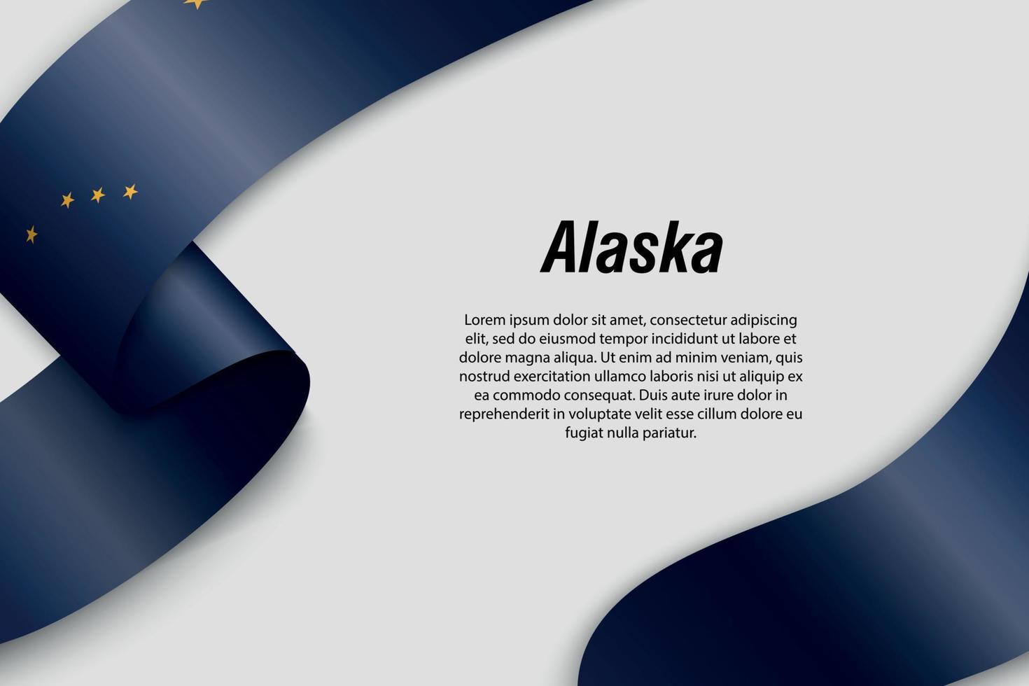 Waving ribbon or banner with flag vector