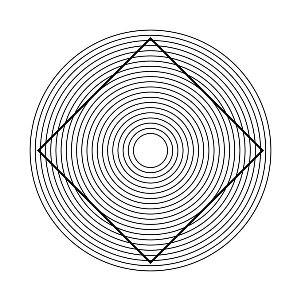 Ilusión óptica geométrica de Ehrenstein. ilustración vectorial vector