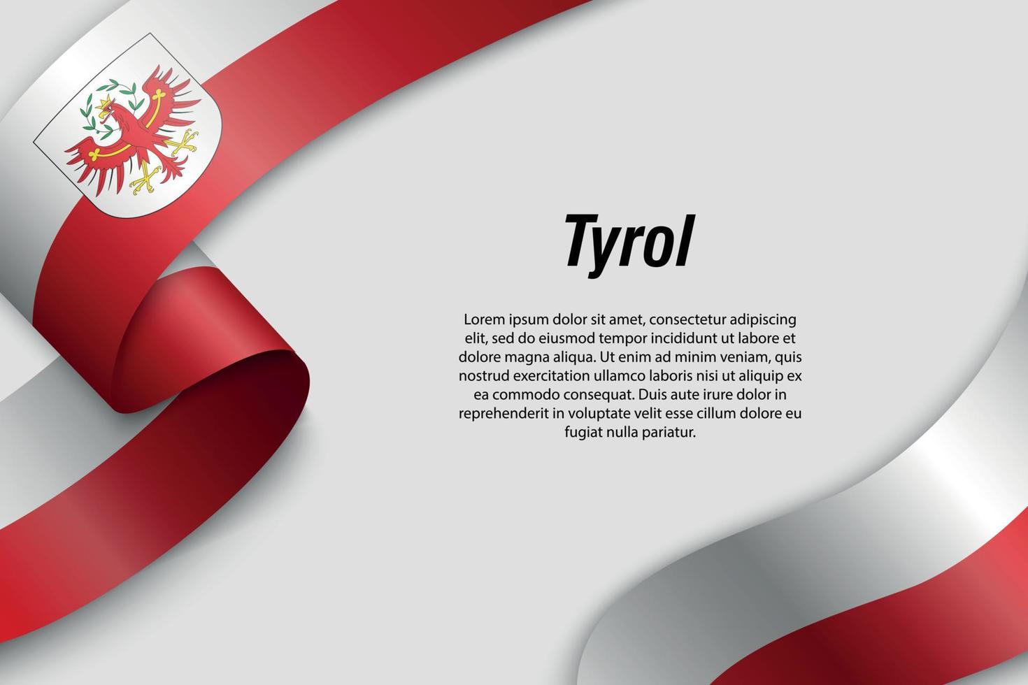 Waving ribbon or banner with flag  State of Austria vector