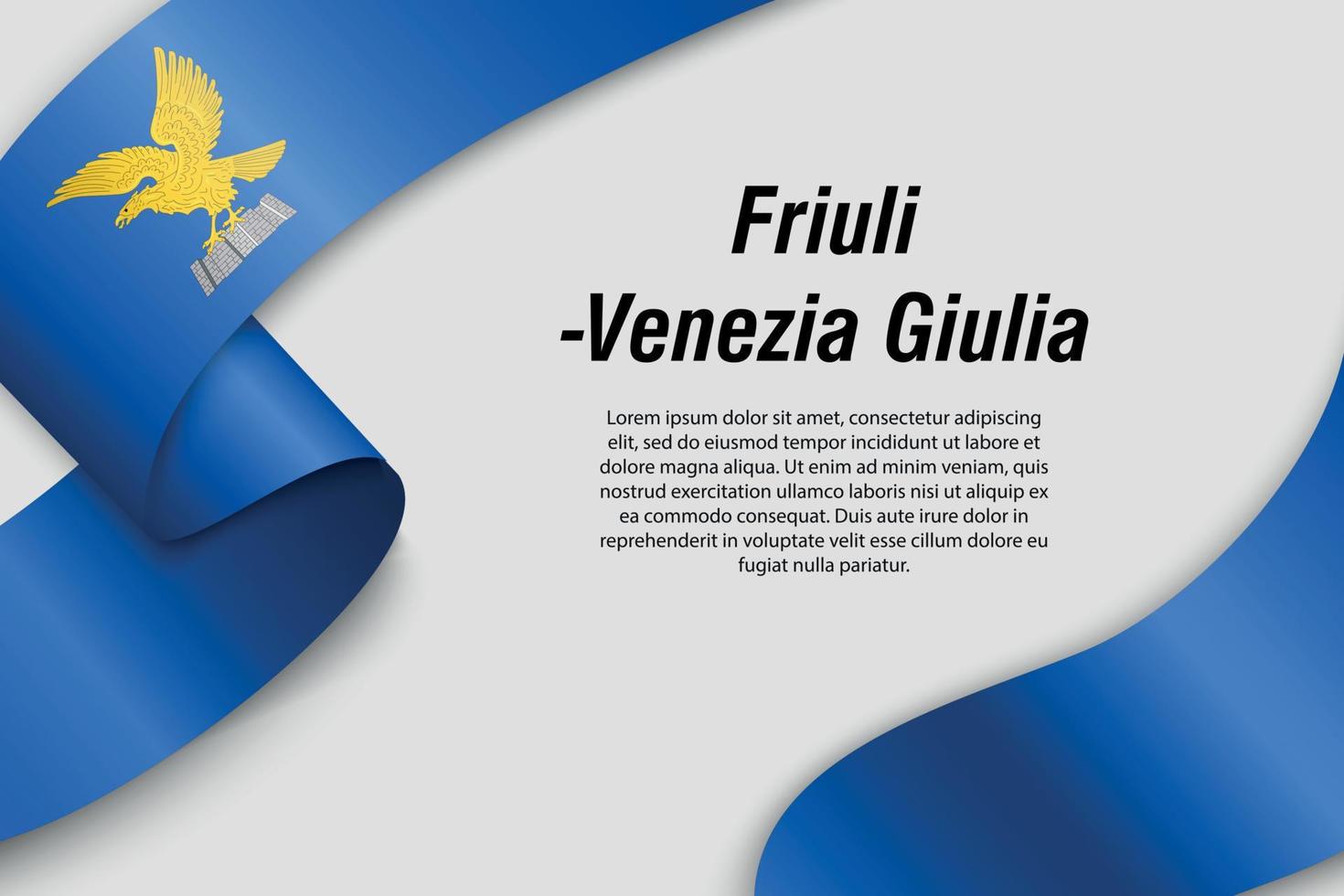 Waving ribbon or banner with flag Region of Italy vector