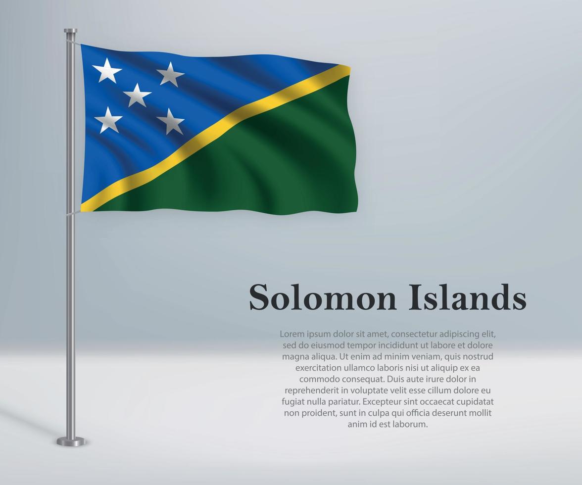 Waving flag of Solomon vector