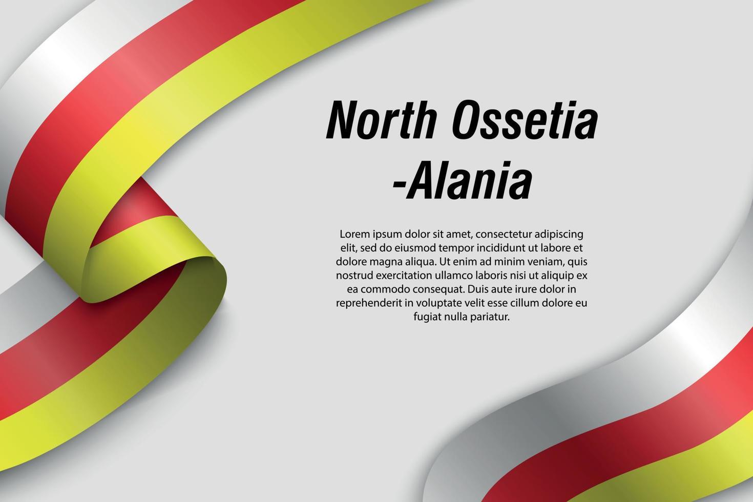 Waving ribbon or banner with flag Region of Russia vector
