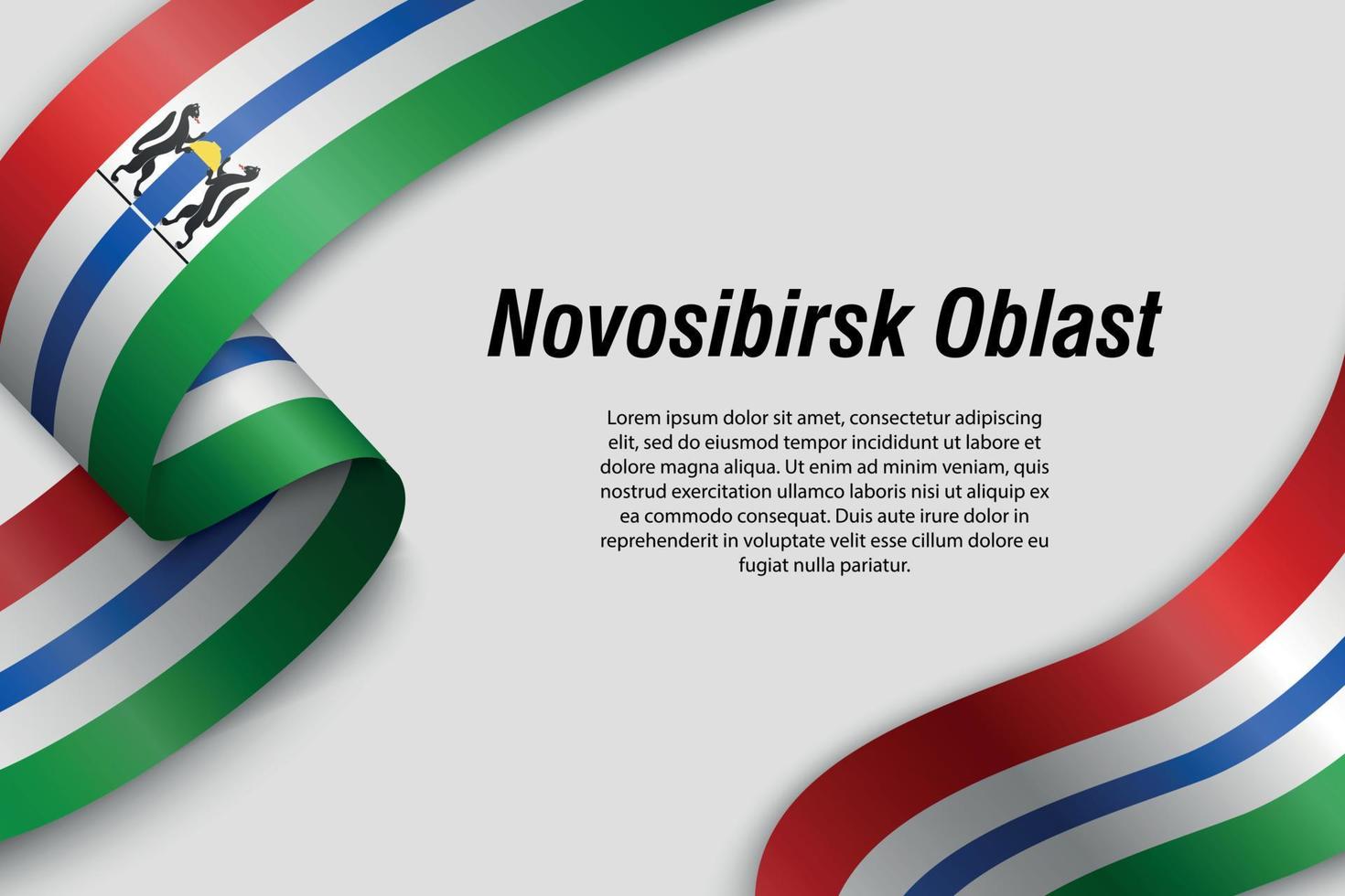 Waving ribbon or banner with flag Region of Russia vector