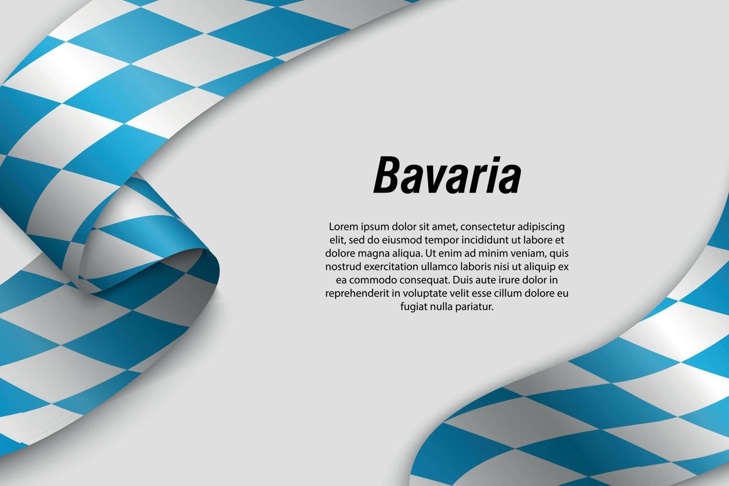 Waving ribbon or banner with flag State of Germany vector