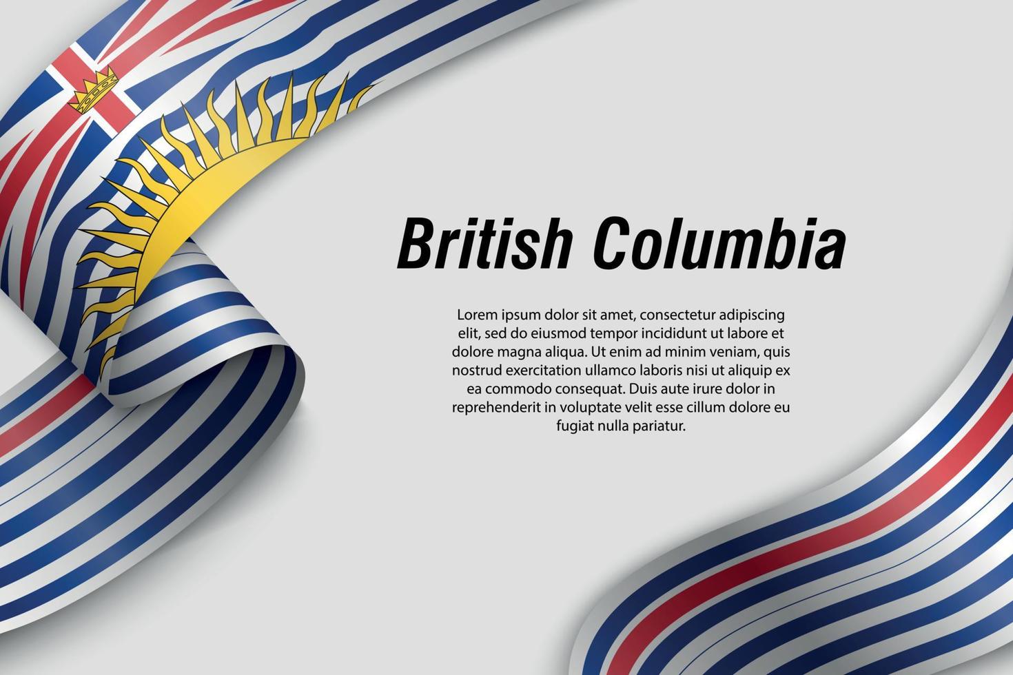 Waving ribbon or banner with flag Province of Canada vector