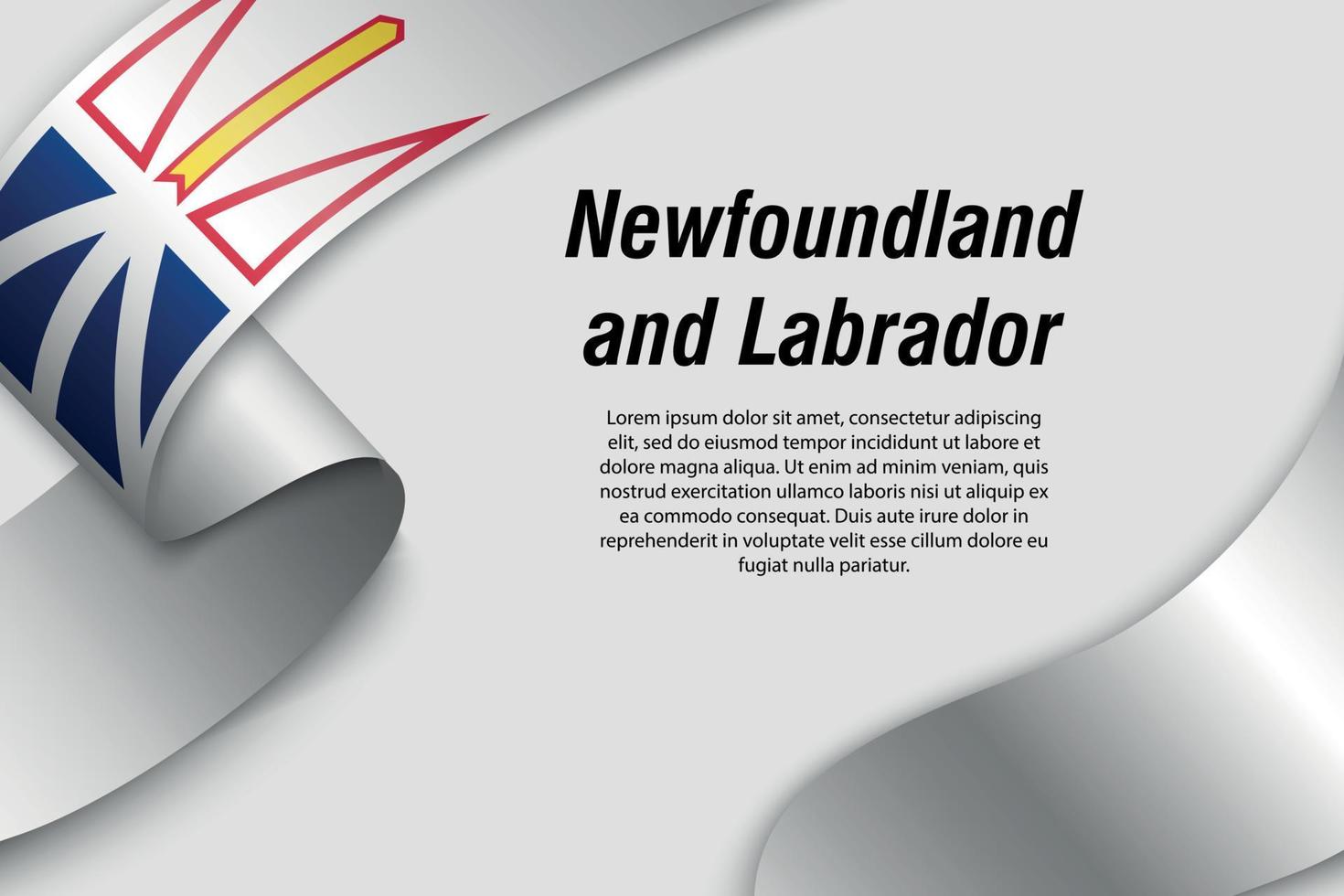 Waving ribbon or banner with flag Province of Canada vector