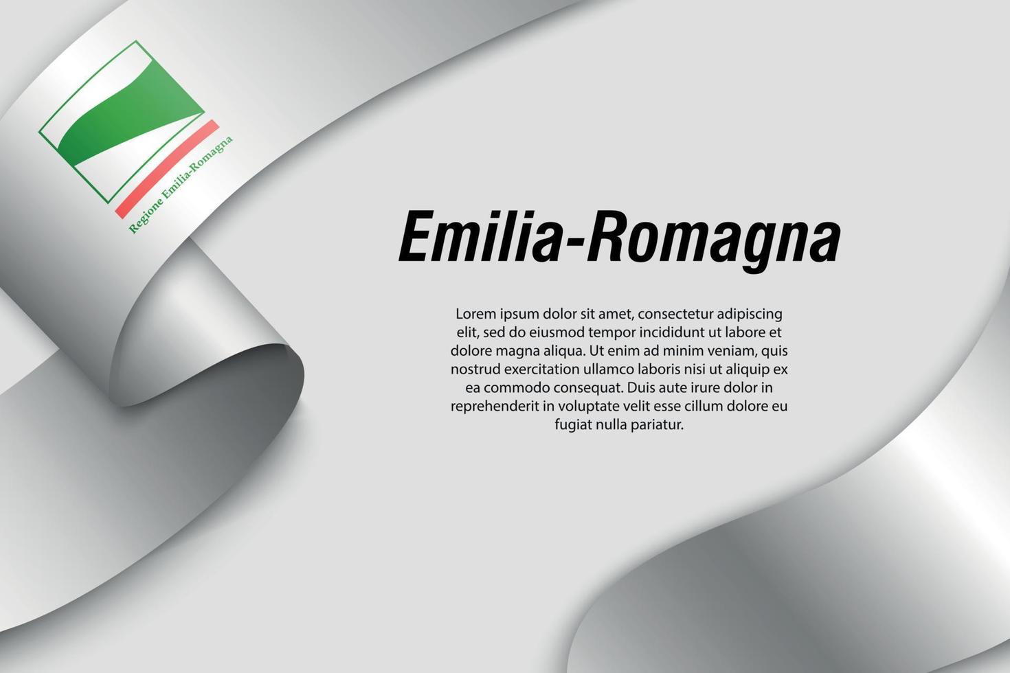 Waving ribbon or banner with flag Region of Italy vector