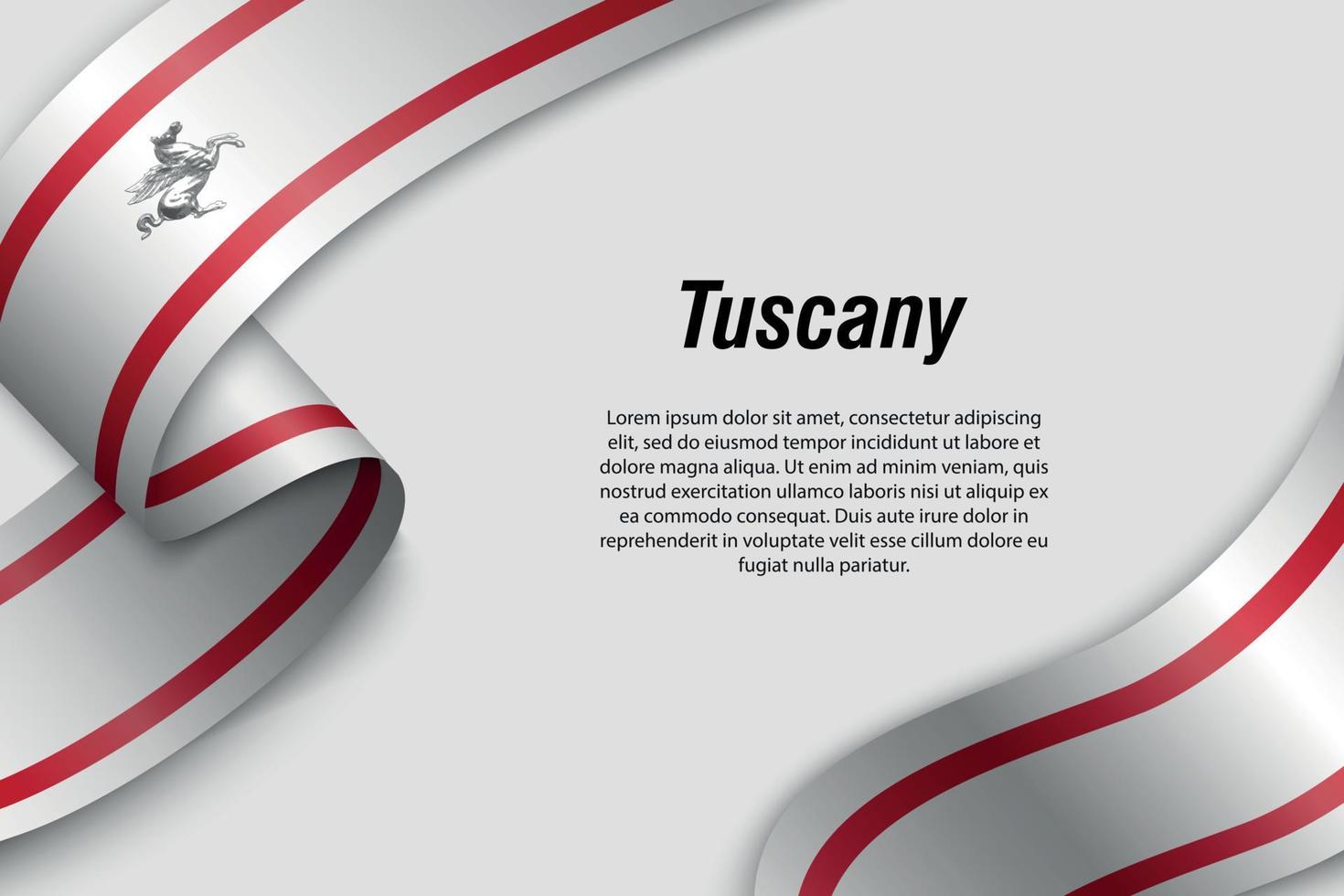 Waving ribbon or banner with flag Region of Italy vector