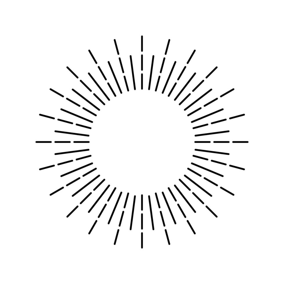 rayos de sol icono de rayos de sol. diseño retro.burst. luz del sol. ilustración vectorial vector