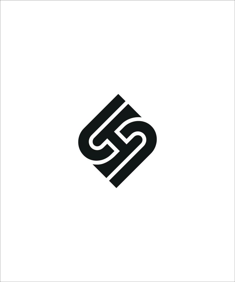 SH logo design vector