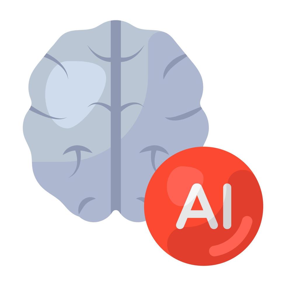 Brainstorming icon in flat design vector