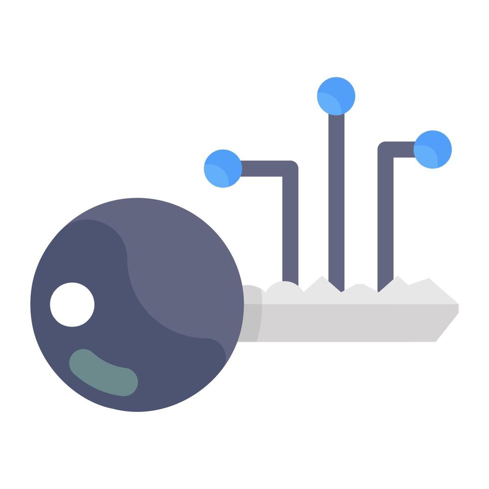 Editable vector design of encryption key icon