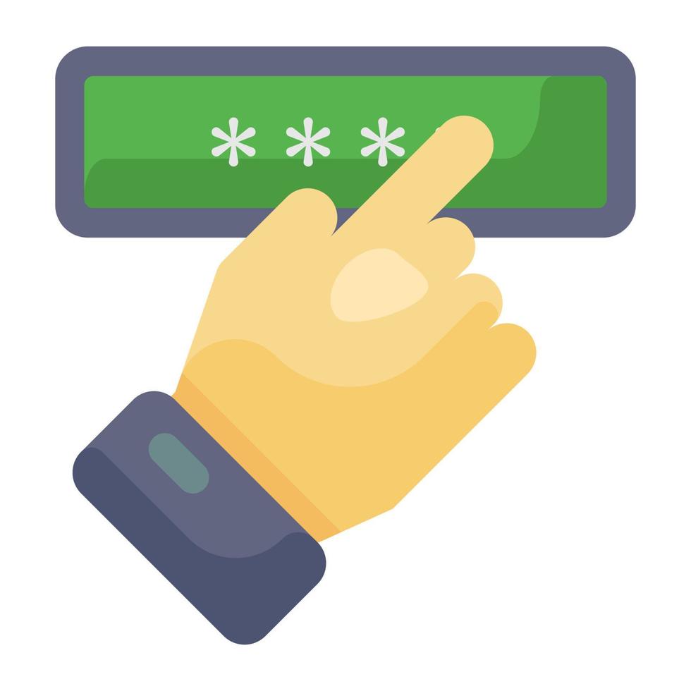 A secret word or phrase for security purposes, password icon vector