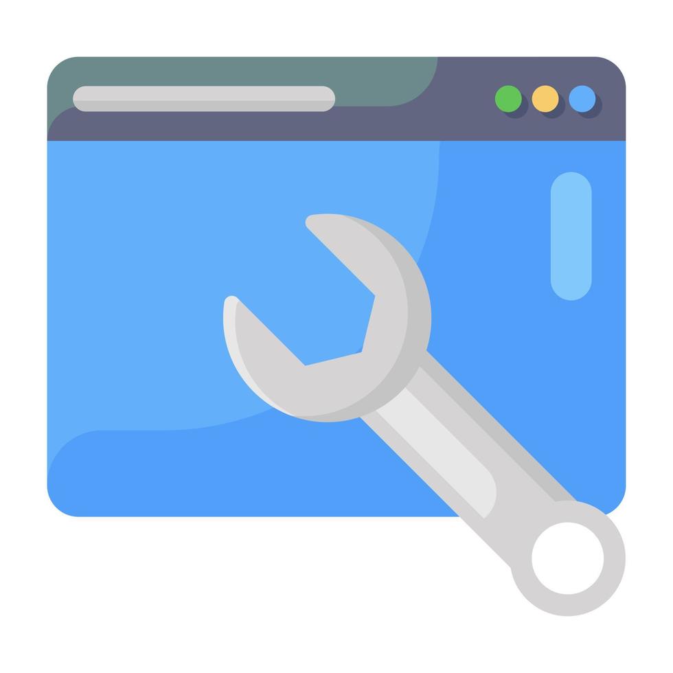 Web support icon in modern flat style vector