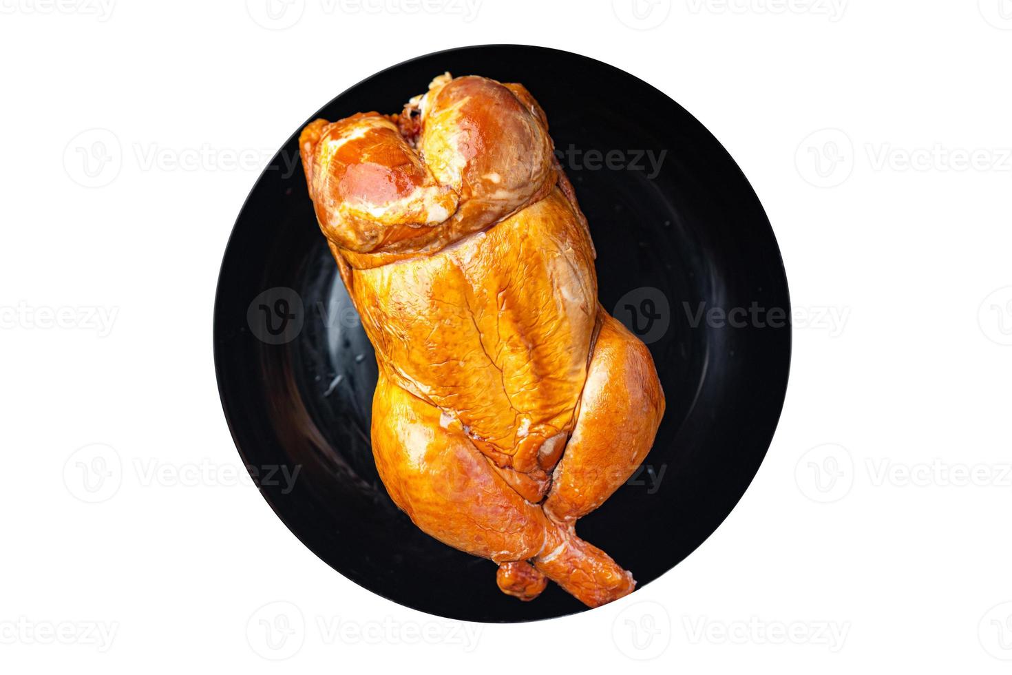 chicken meat baked fried festive table smoked whole poultry meat photo