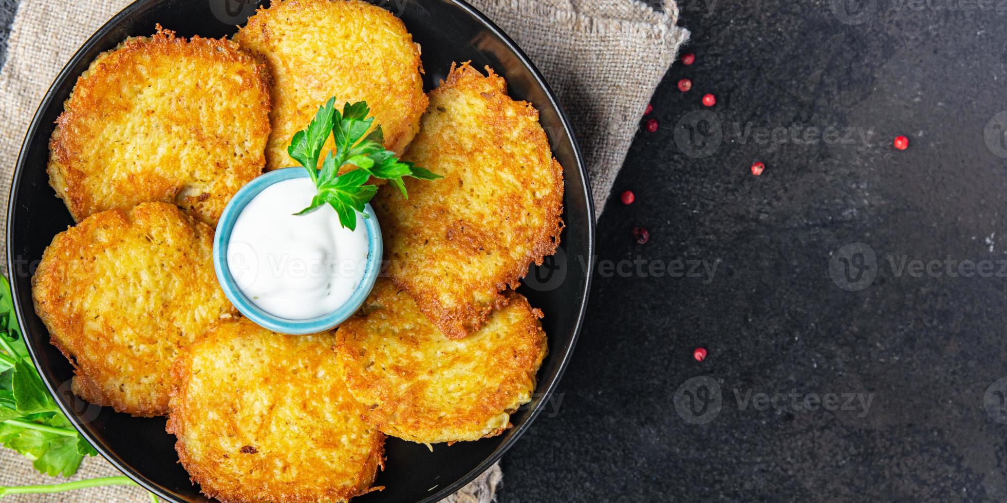 potato pancake hash brown vegetable draniki fritters photo