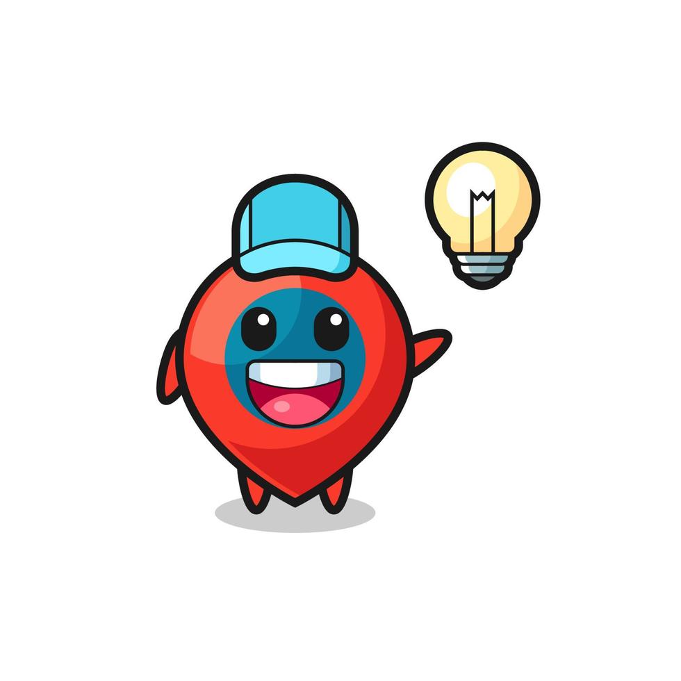 location symbol character cartoon getting the idea vector