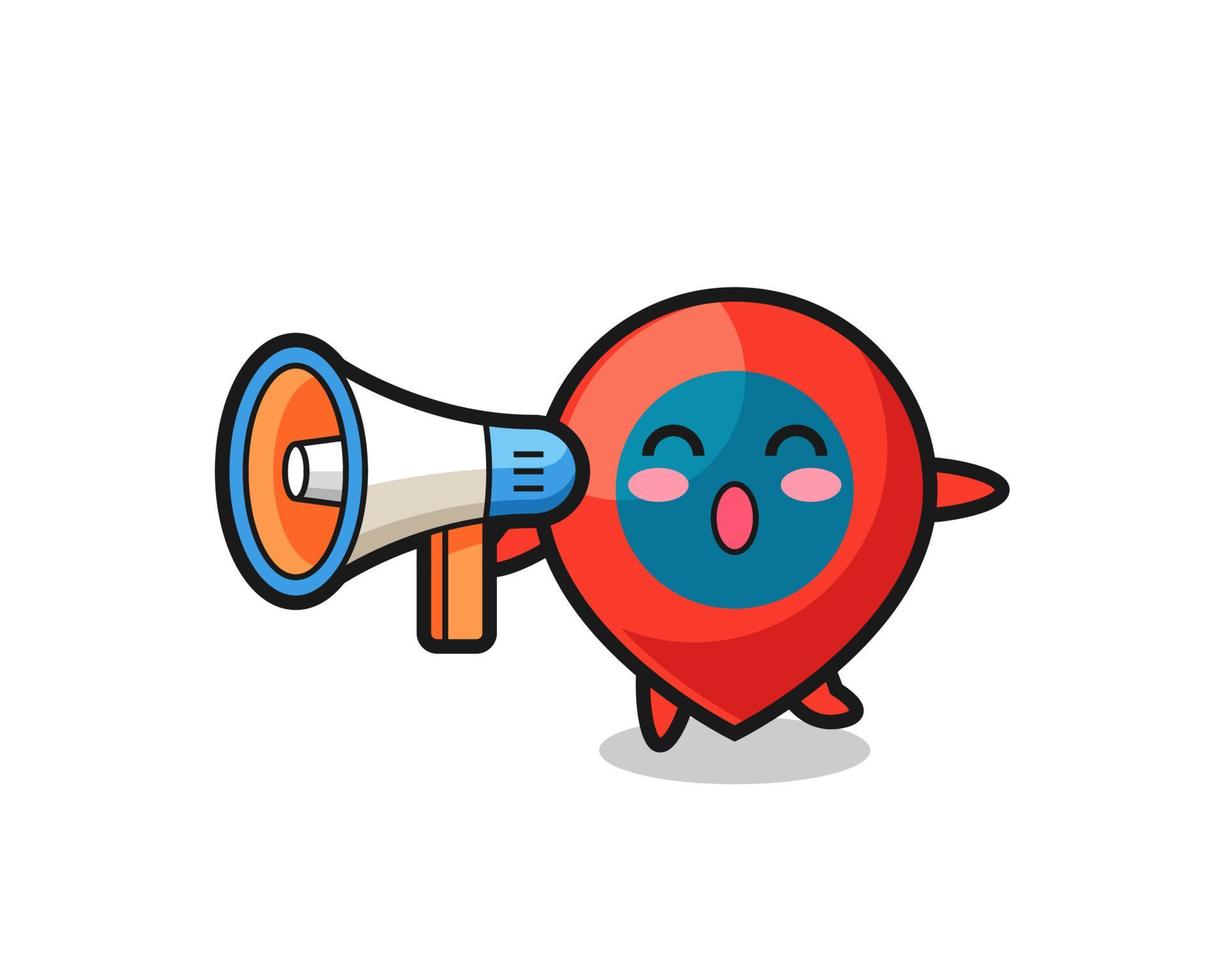 location symbol character illustration holding a megaphone vector