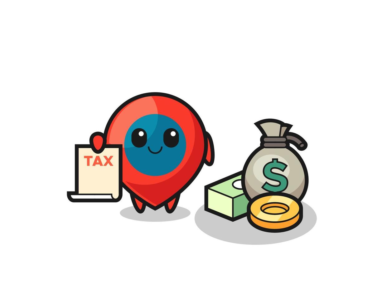 Character cartoon of location symbol as a accountant vector