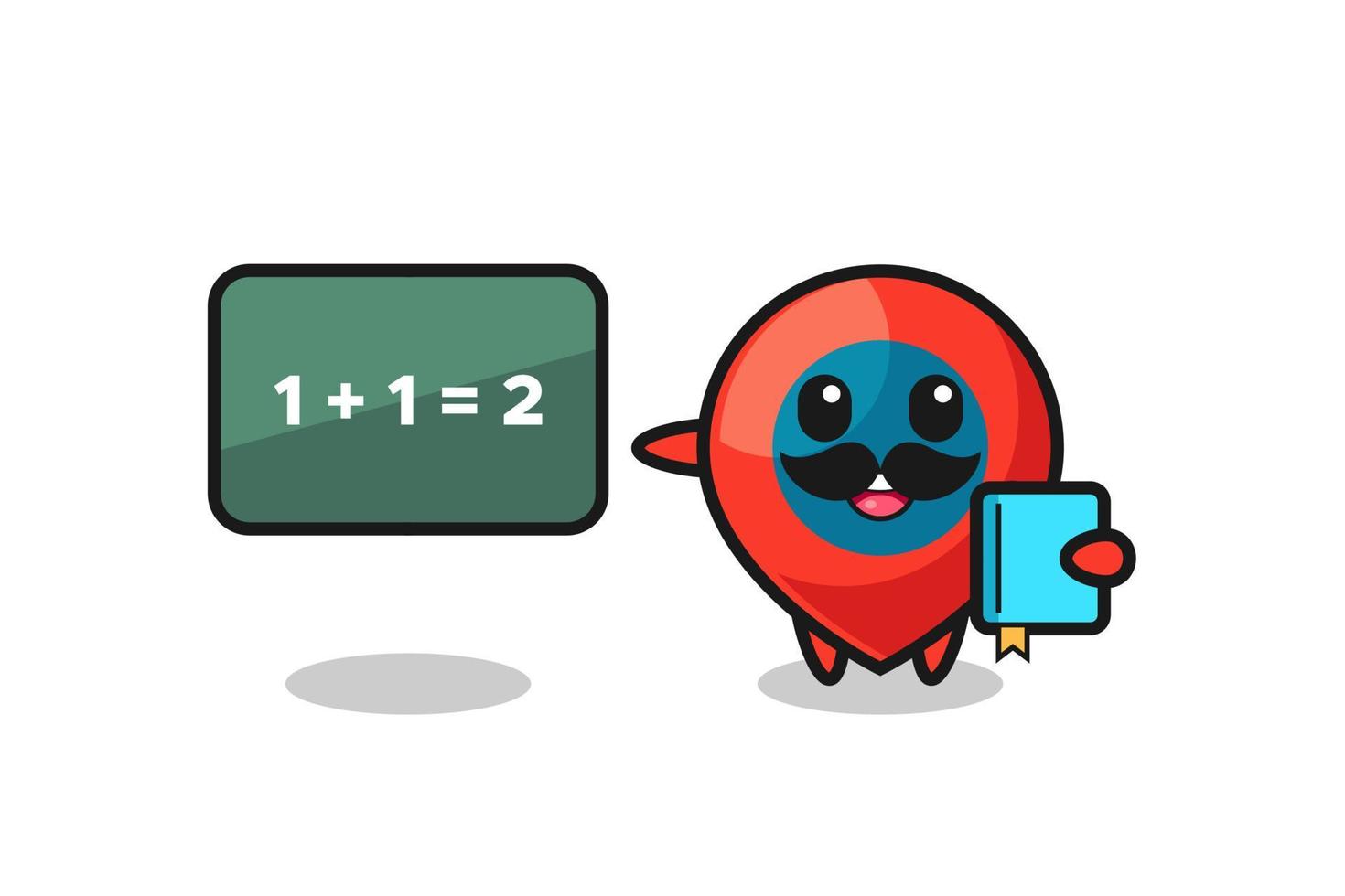 Illustration of location symbol character as a teacher vector