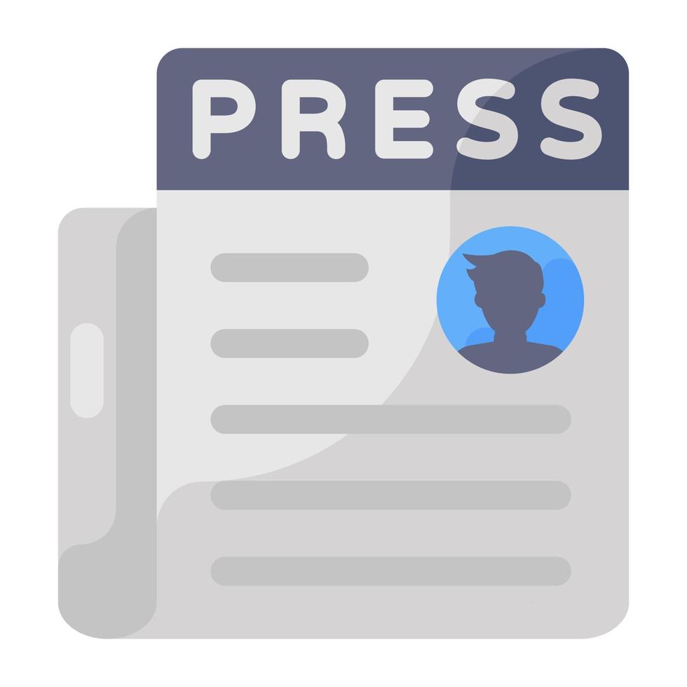 icono de comunicado de prensa en estilo editable vector