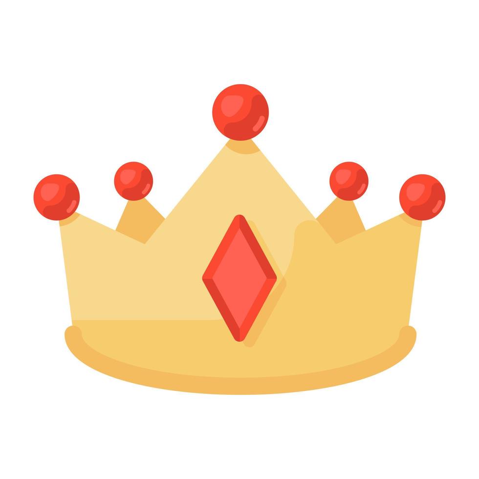 Icon of crown in modern flat style vector