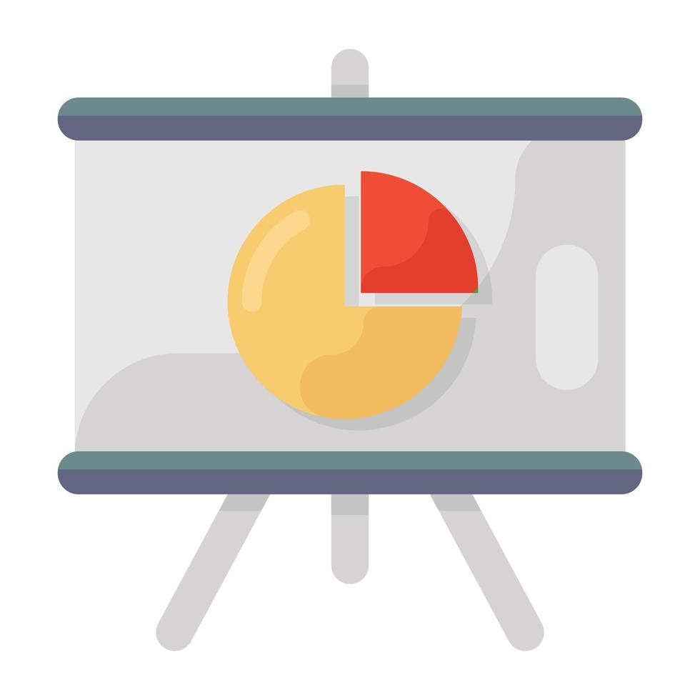 Pie graph showing business graphical presentation icon vector