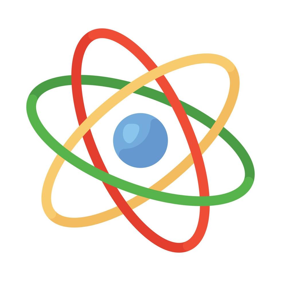 A flat vector style of quantum physics, electron icon