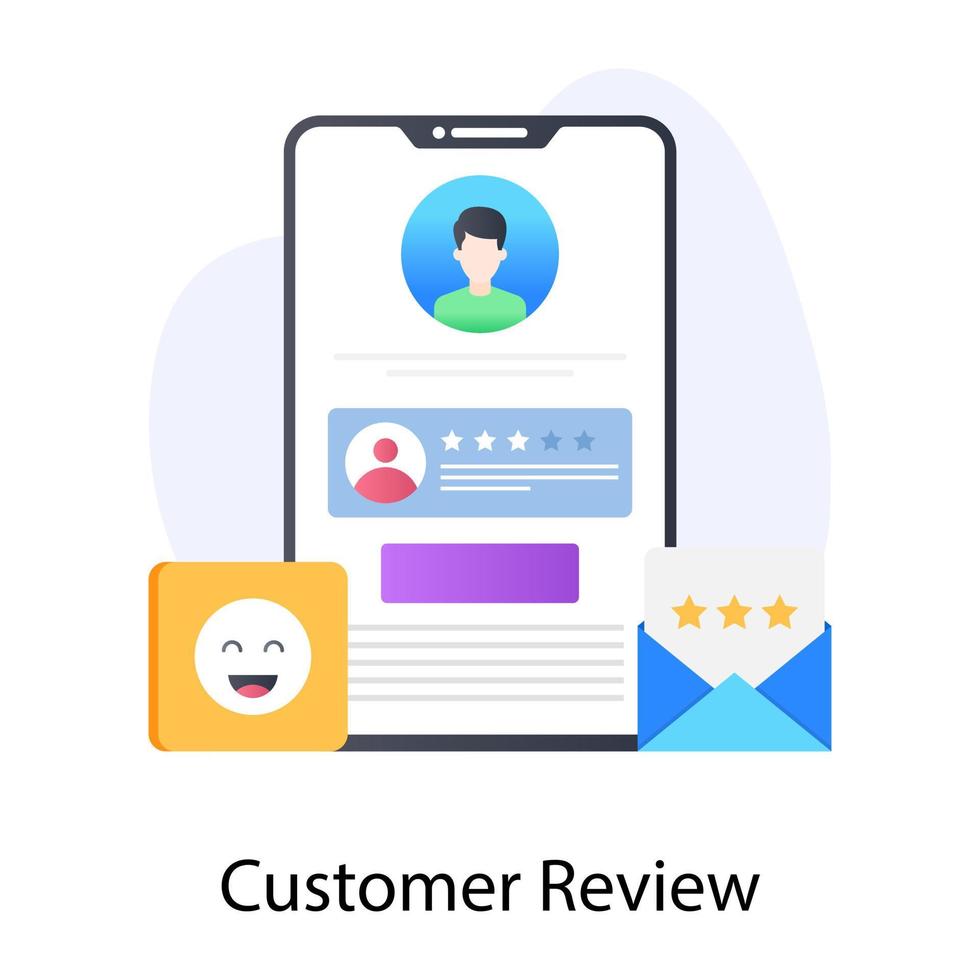 un cliente revisa el icono de concepto plano vector