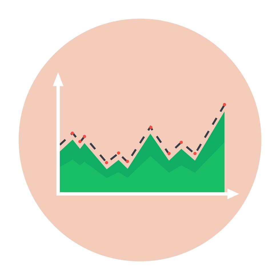 An icon design of percentage chart, business analysis vector