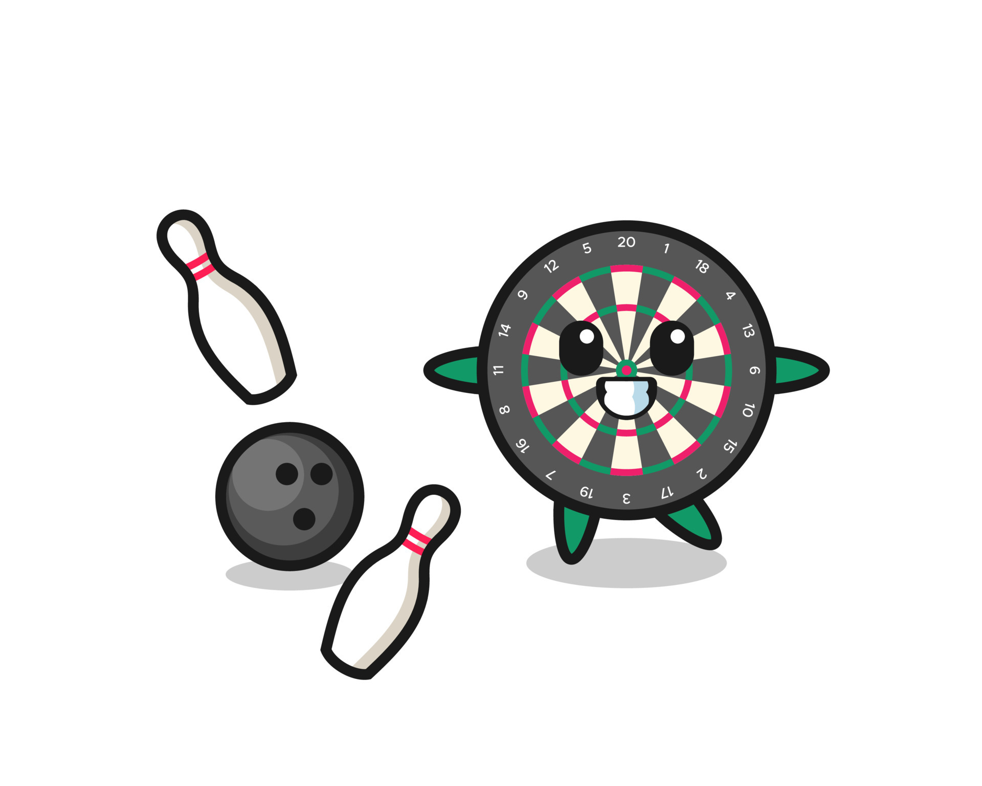 Character cartoon of dart board is playing bowling 6742527 Vector Art at Vecteezy Character cartoon of dart board is playing bowling 6742527 Vector Art at Vecteezy
