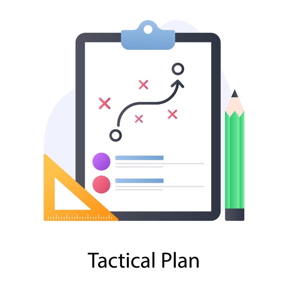 icono conceptual plano del informe táctico del usuario, plan del tesoro vector