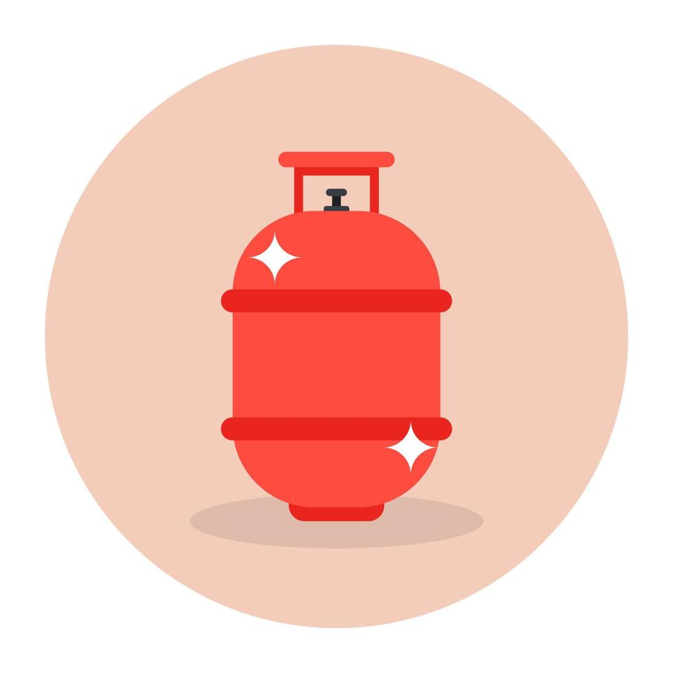 Natural gas tank vector, flat icon of storage tank vector