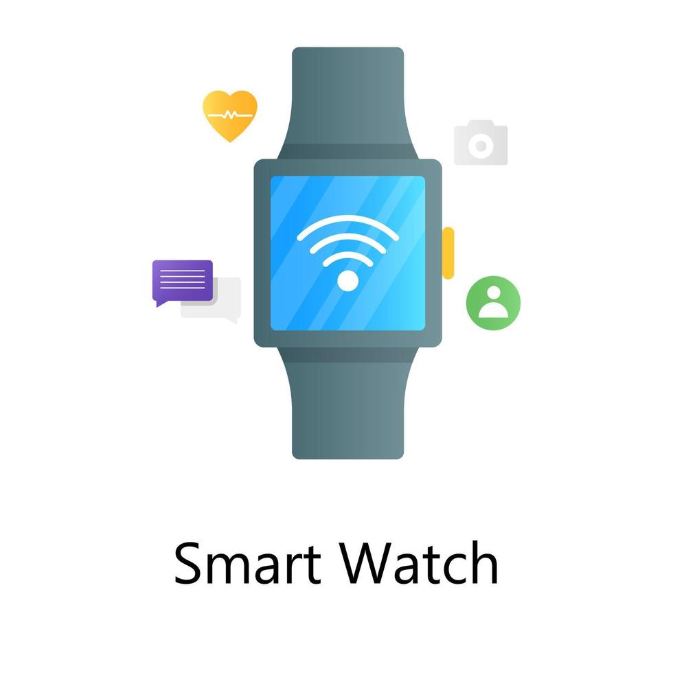 An vector design of smartwatch in editable style