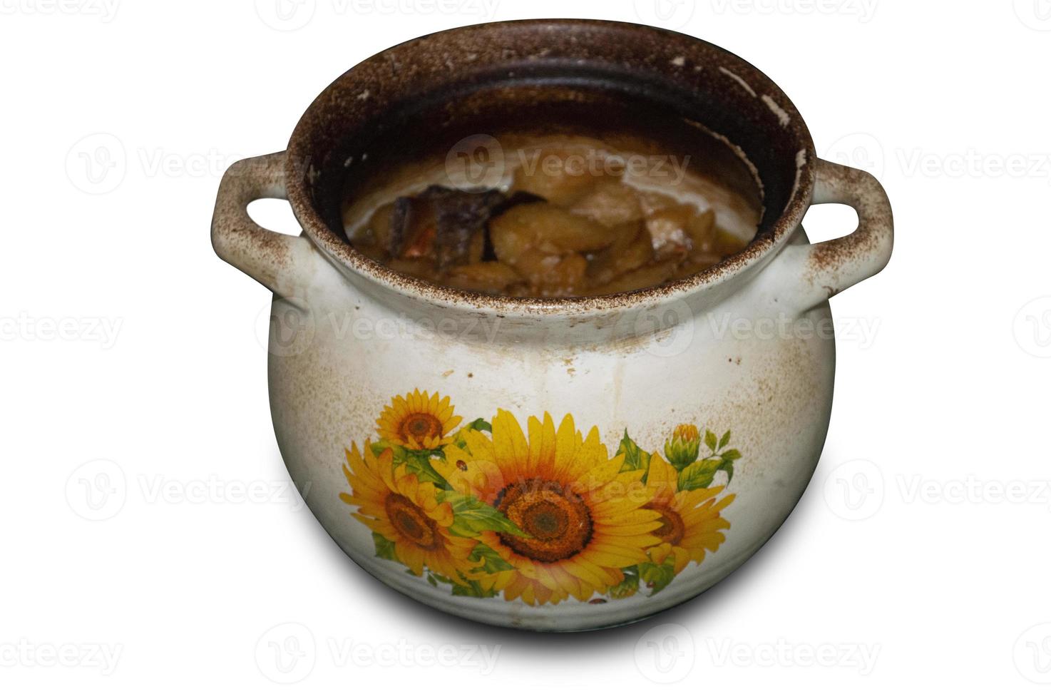 porcelain pot with stews photo